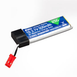 500mAh 1S 3.7V 25C LiPo Battery: JST