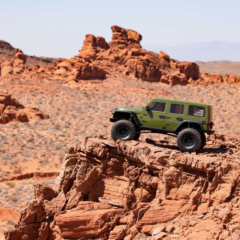 1/6 SCX6 Jeep JLU Wrangler 4X4 RTR Brushless Rock Crawler, Green