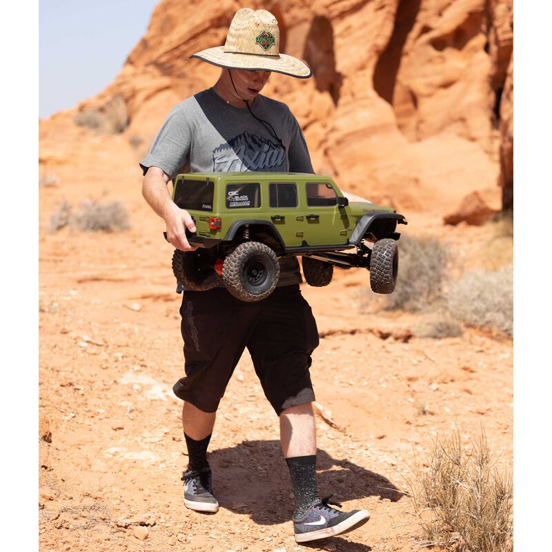 1/6 SCX6 Jeep JLU Wrangler 4X4 RTR Brushless Rock Crawler, Green 7